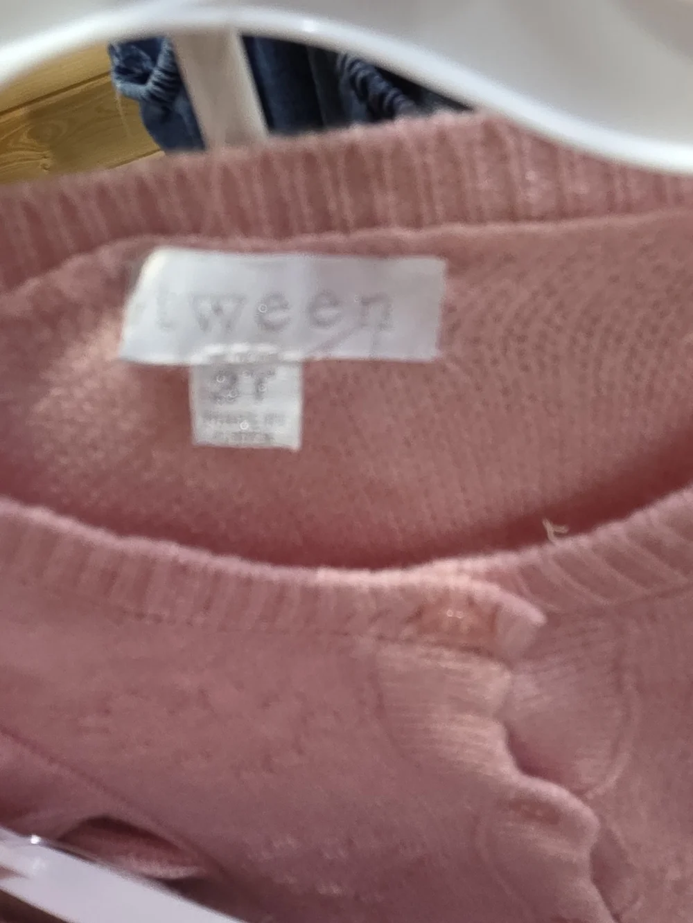 btween Soft Pink Knit Cardigan with Heart Buttons - Picture 7 of 7